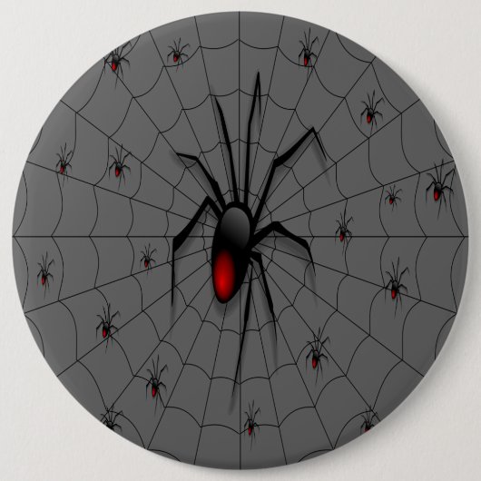 Black Widow Spider and Babies - Ronde Button 6,0 Cm (Voorkant)
