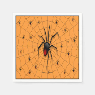 Black Widow Spider and Babies - Servet