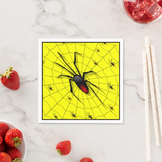 Black Widow Spider and Babies - Servetten (Insitu)