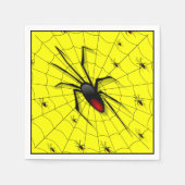 Black Widow Spider and Babies - Servetten (Voorkant)