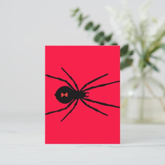 Black Widow Spider Briefkaart (Staand voorkant)