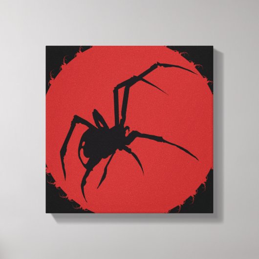 Black Widow Spider Canvas Afdruk (Voorkant)