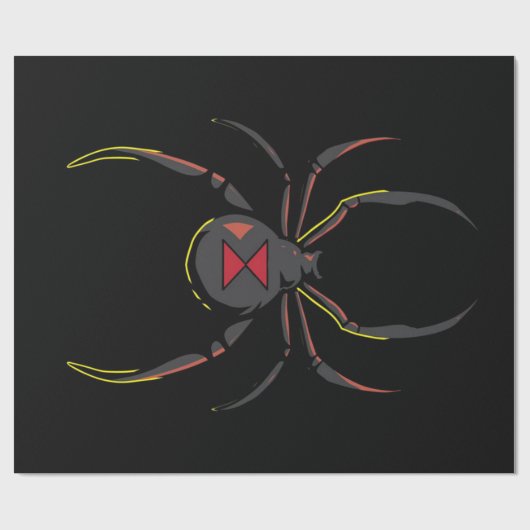 Black Widow Spider Gift | Spider Lovers Cadeaupapier (Vlak)