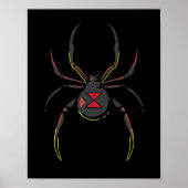 Black Widow Spider Gift | Spider Lovers Poster (Voorkant)