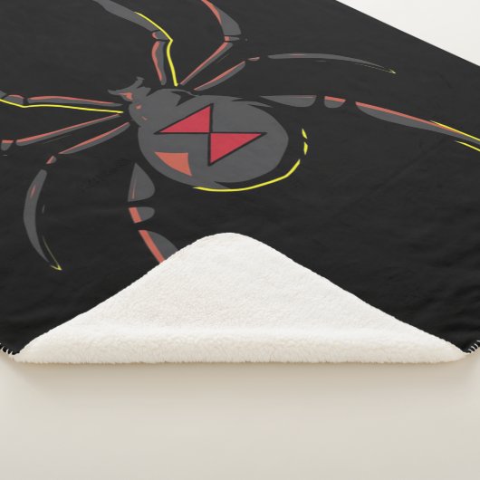 Black Widow Spider Gift | Spider Lovers Sherpa Deken (3/4)