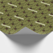 Black Widow Spider Halloween Pixel Art Pattern Cadeaupapier (Hoek)