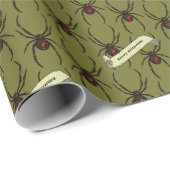 Black Widow Spider Halloween Pixel Art Pattern Cadeaupapier (Rol Hoek)