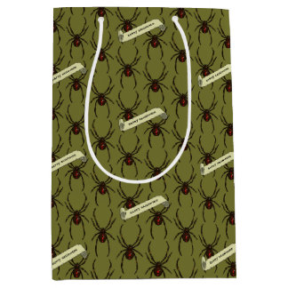 Black Widow Spider Halloween Pixel Art Pattern Medium Cadeauzakje