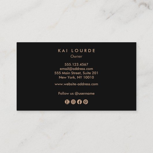 Black Widow Spider Halloween Visitekaartje (Achterkant)