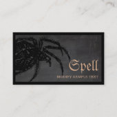 Black Widow Spider Halloween Visitekaartje (Voorkant)