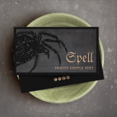 Black Widow Spider Halloween Visitekaartje