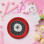 Black Widow Spider Happy Halloween Party Papieren Bordje (Feest)