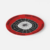 Black Widow Spider Happy Halloween Party Papieren Bordje (Gekanteld)