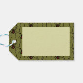 Black Widow Spider Happy Halloween Pixel Pattern Cadeaulabel (Achterkant Horizontaal)