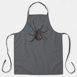 Black Widow Spider Originele Tekenkunst Schort