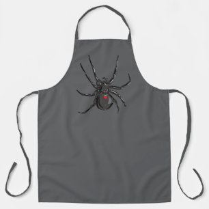 Black Widow Spider Originele Tekenkunst Schort