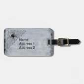 Black Widow Spider Red Hourglass Mark op het web Bagagelabel (Voorkant horizontaal)