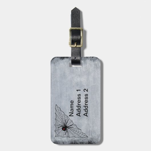 Black Widow Spider Red Hourglass Mark op het web Bagagelabel (Voorkant verticaal)