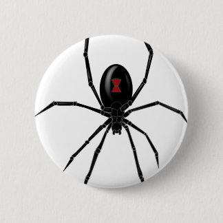 Black WIdow Spider Ronde Button 5,7 Cm