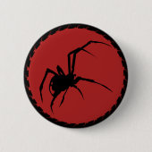 Black Widow Spider Ronde Button 5,7 Cm (Voorkant)