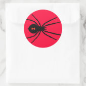 Black Widow Spider Ronde Sticker (Tas)