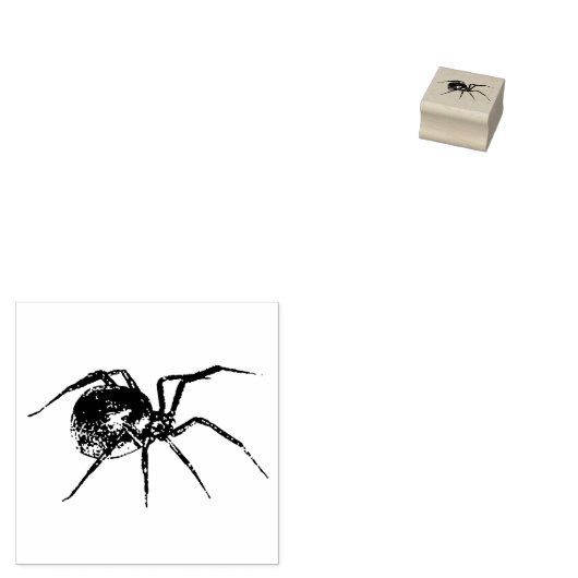 Black Widow Spider Rubberstempel (Gestempeld)