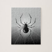 Black Widow Spider Silhouette Line Art Legpuzzel (Verticaal)