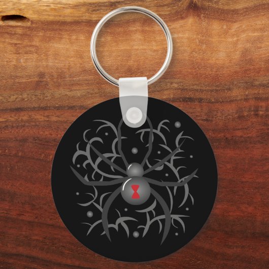 Black Widow Spider Sleutelhanger (Voorkant)