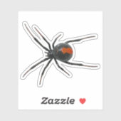 Black Widow Spider Sticker (Vel)