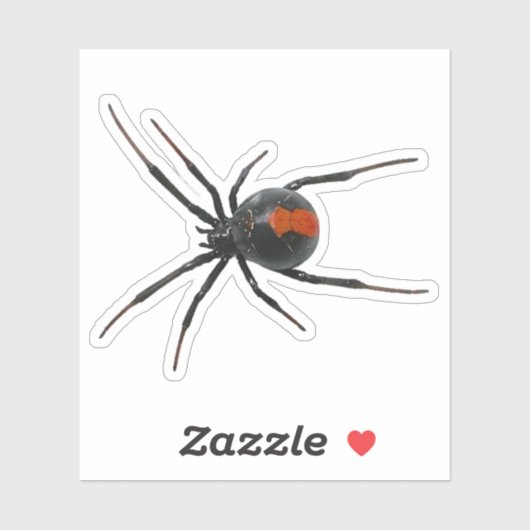 Black Widow Spider Sticker (Vel)