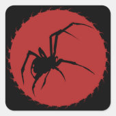 Black Widow Spider Vierkante Sticker (Voorkant)