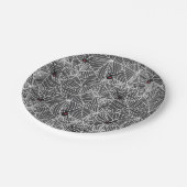 Black Widow Spider Web Grey Papieren Bordje (Gekanteld)