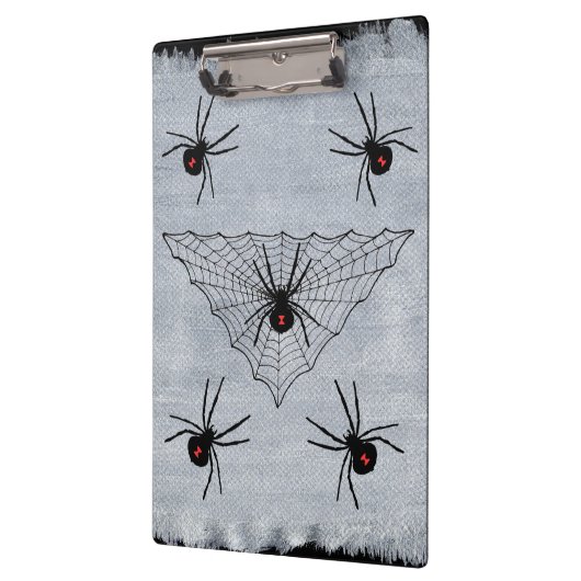Black Widow Spider Web Halloween Gothic Klembord (Links)
