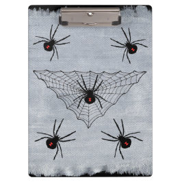 Black Widow Spider Web Halloween Gothic Klembord