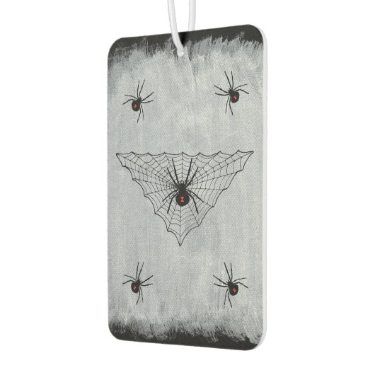 Black Widow Spider Web Halloween Gothic Luchtverfrisser (Links)
