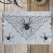 Black Widow Spider Web Halloween Gothic Tissuepapier