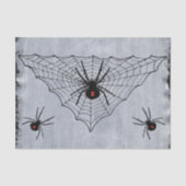 Black Widow Spider Web Halloween Gothic Tissuepapier (Voorkant)