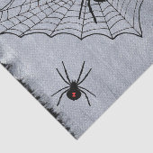 Black Widow Spider Web Halloween Gothic Tissuepapier (Detail)