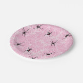Black Widow Spider Web Pink Papieren Bordje (Gekanteld)