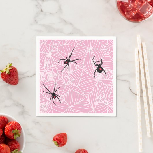 Black Widow Spider Web Pink Servet (Insitu)