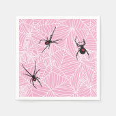 Black Widow Spider Web Pink Servet (Voorkant)