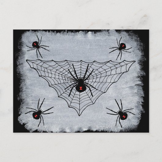 Black Widow Spider Web Postcard Briefkaart (Voorkant)