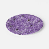 Black Widow Spider Web Purple Papieren Bordje (Gekanteld)
