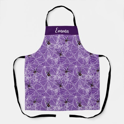 Black Widow Spider Web Purple Schort (Voorkant)