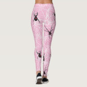 Black Widow Spider Webs Pastel Pink Costume Leggin Leggings (Achterkant)