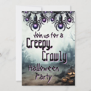 Black Widow Spin Rhyming Halloween Feest Kaart