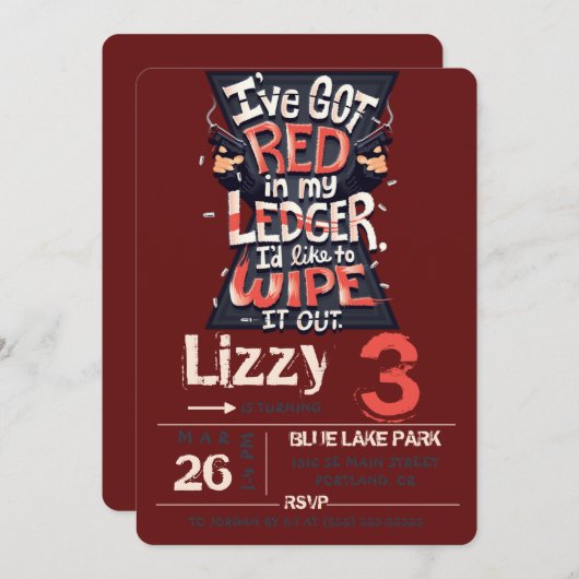 Black Widow uitnodigingskaart  Kaart (Voorkant / Achterkant)