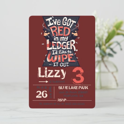 Black Widow uitnodigingskaart  Kaart (Staand voorkant)