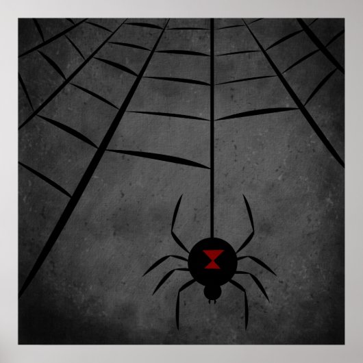 Black Widow Web Poster (Voorkant)