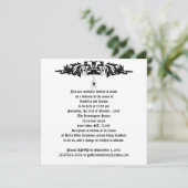 Black Widow Wedding Gothic Wedding Kaart (Staand voorkant)